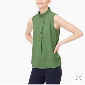 J. Crew Ruffle Trim Crepe Tank
